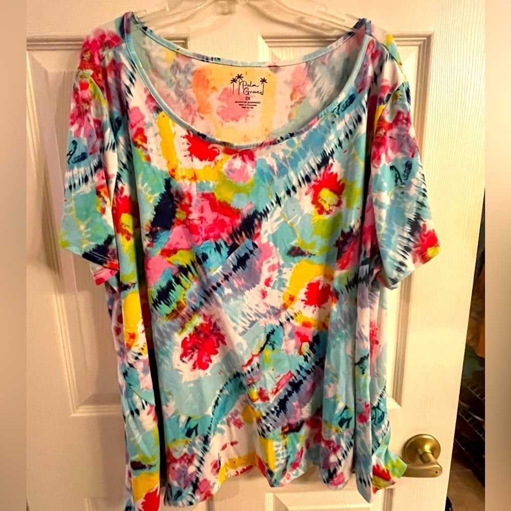# Tie-dye trapeze top – 2X